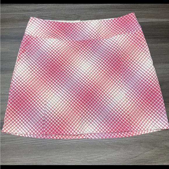 Nike Golf Women’s Dri-FIT Plaid Skort Size 10 Pink/Lavender /White Check Print - Picture 1 of 7